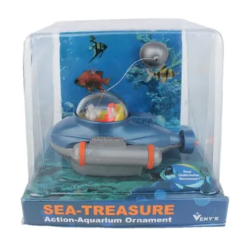 Akvariumas dekoruotas aero povandeninis laivas žuvų bakas veiksmų žaislai burbulas povandeninis laivas akvariumo apdaila ornamentu, varomas oro siurblys