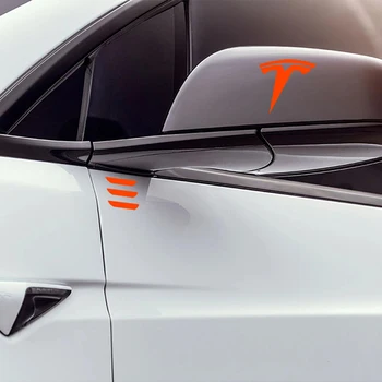 1set Automobilio Logotipo Lipdukas Lipdukas Rinkinys Durų Lango Sparno Lipdukai Modifikuotų Eksterjero Puošmena Tesla Modelis 3 Modelis X S Priedai