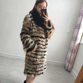 Natūralus kailio moterų modelių žiemos nekilnojamojo fox fur coat 2019 naujų moterims modelius storas šiltas kailio striukė