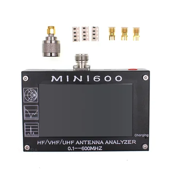 Touch Screen Antenos Analizatorius MINI600 0.1-600MHZ HF/VHF/UHF Profesinės Antenos testeris MINI600 antenos skaitiklis