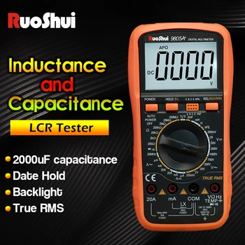 RuoShui 9805A+True RMS Testeris, skaitmeninis multimetras profesionalus AC/DC Voltmeter Ammeter 1000V20A Talpa Atsparumo Dažnis