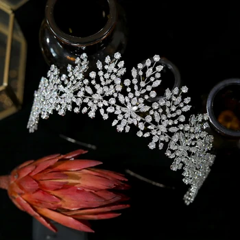 ASNORA Naujas Mados Crystal Crown Nuotakos Šukuosena CZ Konkurso Karūna Lankelis Vestuvių Plaukų Aksesuarų, Rožančiai A01055