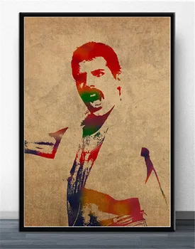 Karšto Freddie Mercury Roko Muzikos Drobės Tapybos Plakatai Ir Spausdina Sienos Nuotraukas Kambarį Abstrakčiai Dekoratyvinis Namų Dekoro