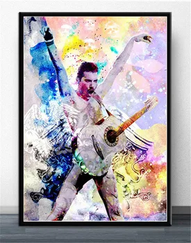 Karšto Freddie Mercury Roko Muzikos Drobės Tapybos Plakatai Ir Spausdina Sienos Nuotraukas Kambarį Abstrakčiai Dekoratyvinis Namų Dekoro