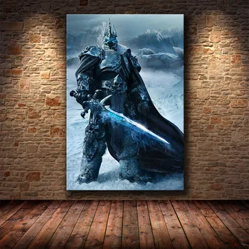 Populiarus Klasikinis Žaidimai Plakatas Dekoravimas, Tapyba World of Warcraft HD Drobės Tapybos Sienos Menas Drobė Cuadros Dekoras