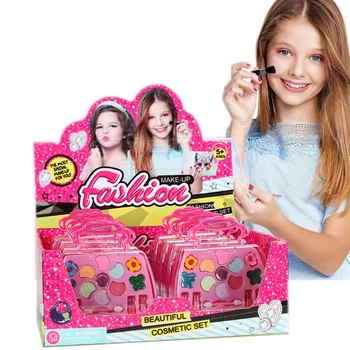 Vaikai sudaro Žaislų Rinkinys Apsimesti Žaisti Princesė Pink Makiažas Grožio Saugos netoksiškas Rinkinys Žaislai Mergaitėms Padažu Kosmetikos Mergina