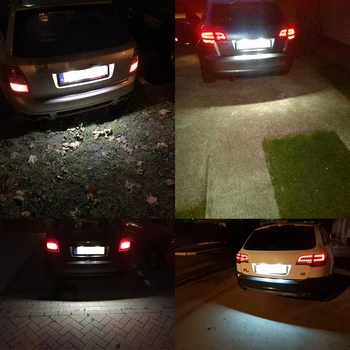 Klaidų 2vnt Automobilio LED Skaičius Licencijos numerio apšvietimo Lemputės 12V 6000K Balta Audi A4 S4 B6 B7 A3 S3 A6 S6 A8 S8 RS6 Q7