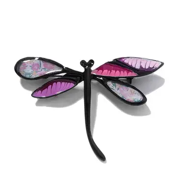 Vaikai Moterų Dragonfly Sagės, Segtukai, Moterų Drabužiai Suknelė Mėlyna Vabzdžių Emalio Dekoratyviniai Sagės Pin Papuošalai Kalėdų Dovanos