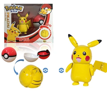 Takara Tomy Pokemon Deformacijos pokeball Duomenys Žaislai Transformuoti Pikachu Charizard Squirtle Veiksmų Skaičius, Modelis Lėlės Vaikams dovanos