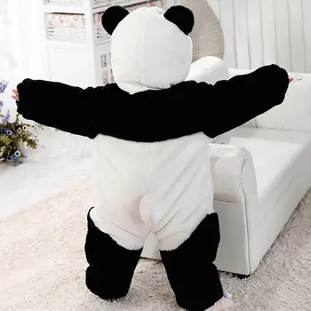 Naujagimio Berniukų, Mergaičių Drabužiai Rompers Mielas Kūdikis Mergaitė Berniukas Panda Rompers Žiemos Minkštas Šiltas Jumpsuit Playsuit Vaikams Dovanos