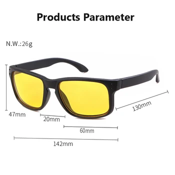 LongKeeper Naktinio matymo akiniai vairuotojams, naktinio matymo akiniai nuo saulės anti-glare su šviesos vairavimo akinius UV400 akiniai nuo saulės