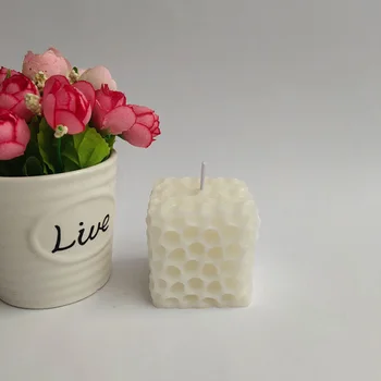 3D korio Žvakės Šiaurės šalių Namų Dekoro Žvakės Papuošimas Išdėstymas Vestuvių Kūrybos Geometrinis Apvalios Mažos Žvakės Romantiška