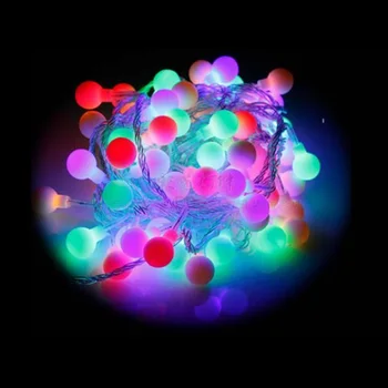 80 /50 LED matinis baltas kamuolys Kalėdų eglutės šventė, namų interjero šviesos eilutę ES Kištukas 220V šilta balta/balta/Daugiaspalvis