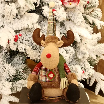 Kūrybos Briedžių Santa Claus Minkštas Pliušinis Lėlės Kalėdų Senelio Elnių Įdaryti Lėlės Animacinių Filmų Lėlės Kalėdos Naujųjų Metų Dovanos Vaikams