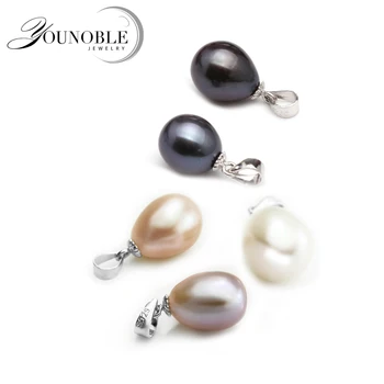 Gėlavandenių Perlų Pakabukas 925 sidabro,9-10mm nekilnojamojo natūralių perlų juvelyrinių dirbinių didmeninė