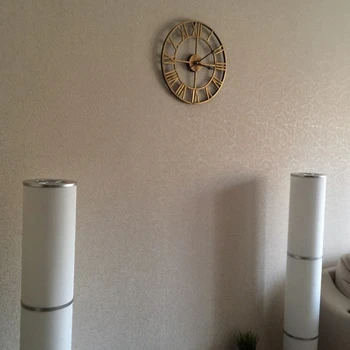 Šiaurės Metalo Romėnišką Sieniniai Laikrodžiai Retro Kabinti Ornamentu Namų Puošybai Sieninis Laikrodis