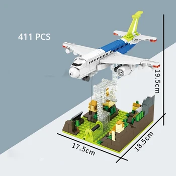 6Types Pakabos Lėktuvas Sraigtasparnis Kovotojas Blokai Tensegrity Karinės Anti-Gravity plytų Žaislai Vaikams
