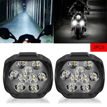 Universalus 9 LED Žibintų LED Motociklas Motociklas Paspirtukas 10W 1300MLSpotlight Vandeniui Rūko Vietoje Motos Lemputė Honda YAMAHA
