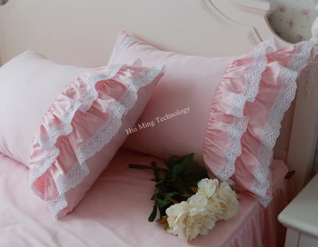 Europoje Prabangių torto sluoksniai pynimas užvalkalas rožinė rankų darbo raukšlių elegantiškas pagalvių užvalkalai pagalvę padengti bownot projektavimo saldus princesė