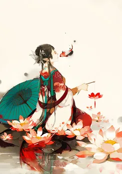 Mian Lang Asmeninę Meno Kolekciją Knygoje Kinų Komiksų Anime iliustracijos Meno kūrinius, Akvarelės Tapybos Kolekciją Knyga