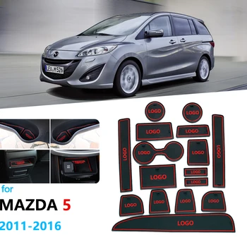 Anti-Slip Gumos Vartų Angą Taurės Kilimėlis Mazda Premacy 5 2011 2012 2013 2016 MK3 Mazda5 Miestelyje Automobilių Reikmenys Lipdukai