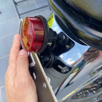 2020 Motociklo LED Retro Red Galiniai Stabdžiai stabdžių Žibintas, Lempa W/ Licencijos Plokštės Mount forHonda Chopper Bobber KTM Didmeninės