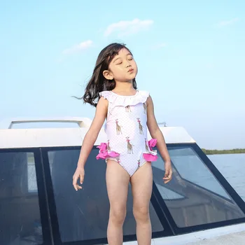 Ins Europos ir Amerikos populiariausių vaikų maudymosi kostiumėlį mergina kūdikių mielas princesė tiktų vaikams vienas gabalas lankas gerbiami vonia kostiumas YZ20012