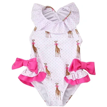 Ins Europos ir Amerikos populiariausių vaikų maudymosi kostiumėlį mergina kūdikių mielas princesė tiktų vaikams vienas gabalas lankas gerbiami vonia kostiumas YZ20012