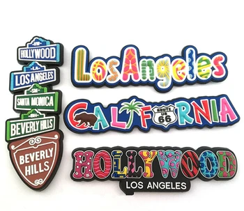 Holivudo Los Andželo Kalifornijos Minkštas PVC 3D Šaldytuvas Magnetai JAV Turizmo Suvenyrai, Šaldytuvas, Magnetinis Lipdukas Namų Dekoro