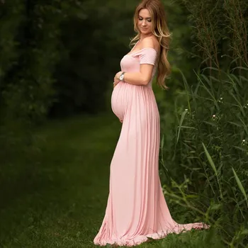 Seksualus Motinystės suknelės fotosesijas 2020 Naujas Moterų Nėštumo Suknelė, Ilga Suknelė Su Grindų Vilkdami
