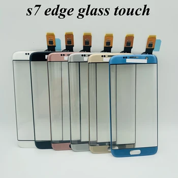S7 Krašto G935 Touch Stiklo Pakeitimo skaitmeninis keitiklis LCD TP Ekrano Laminavimo Priekinio Stiklo plokštės Renovuoti