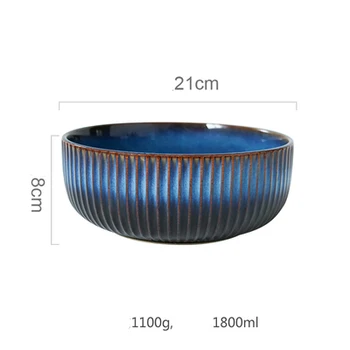 KINGLANG Šiaurės šalių keramikos ryžių makaronų dubenį namų salotos kūrybos gradientas pusryčių sriuba bowl