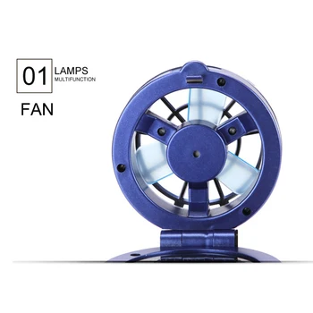 Multi-funkcija Saulės Žibintuvėlis su Mini Ventiliatorius Įkraunamas LED Kempingo Žibintas Stalo Lempa Žibintuvėlis ENA88