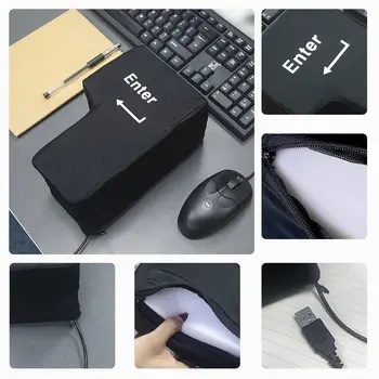 Didelis USB klavišą Enter žaislas Kūrybos Ventiliacijos Paspauskite Kompiuterių Milžinė 