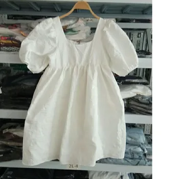 LANMREM 2021 naujas vasaros ir rudens mados moterų drabužiai Hablo-burbulas Rankovės aikštės apykaklės žibintų rankovėmis megztinis suknelė WH512