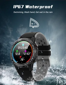 GPS smart sporto laikrodis atsparus vandeniui IP67 širdies ritmo monitoringo 