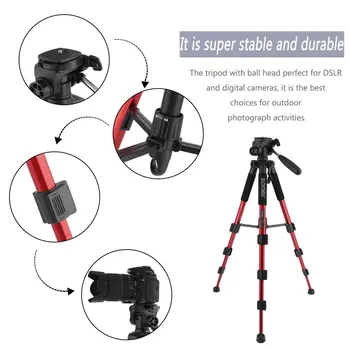 Profesionalų Fotoaparatą, Trikojį Reguliuojamo Aukščio Anti-Slydimo Kelionės Aliuminio Trikojis&Pan Galvos VEIDRODINIAI SLR Skaitmeninis Fotoaparatas Canon
