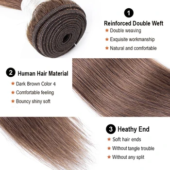 Bobbi Surinkimo 1 Pluoštas Tamsiai Rudos 1B 27 Ombre Medaus Šviesūs Indijos Plaukų Pynimas Tiesiai Žmogaus Plaukų Ataudų Remy Hair Extension