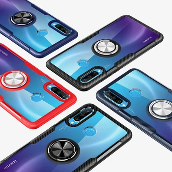 Prabanga Telefono Korpusas, Skirtas Huawei P Smart Plus 2019 Padengti Skaidriais, Pilnas Apsauginis Žiedas Shell 