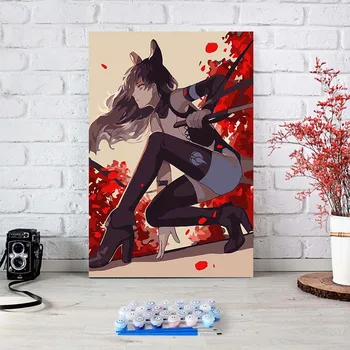 Dažų numeris meno tapybos numeriai anime Jin Kesi mirties dievas kambarį koridoriaus dekoratyvinis dažymas