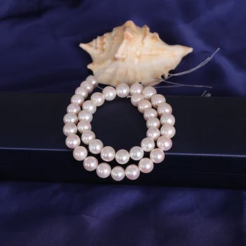 YS 10-11mm Baltos spalvos Gėlavandenių Edison Perlų Vėrinį Kryptis Moterims Smulkių Perlų Papuošalai