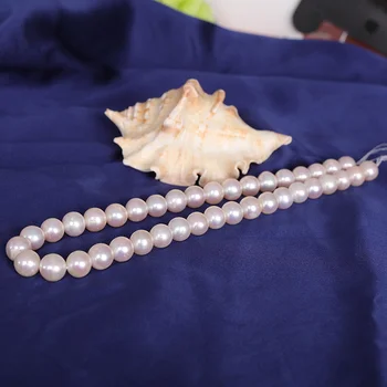 YS 10-11mm Baltos spalvos Gėlavandenių Edison Perlų Vėrinį Kryptis Moterims Smulkių Perlų Papuošalai