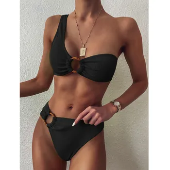 2020 Mados Moteriški vientisos Spalvos Bikini Push-Up Pad maudymosi kostiumėlį, maudymosi Kostiumėliai, Paplūdimio Nustatyti plaukimo Bikini купальник 2020 m.