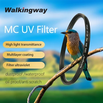 Walkingway Slim MC UV Filtras Dslr Fotoaparato Objektyvo Filtras 77mm Ultra-Violet Raštas Objektyvo Filtro 58mm 37/43/46/49/55/58/67/72/82mm