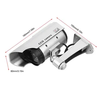 Pranešk apie netikrą Kameros ir Saulės energijos Baterija Mirksi Mirksi LED Rainproof Lauko Manekeno Saugumo Kameros Modeliavimas Bullet Fotoaparatas
