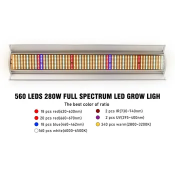 1100W viso Spektro LED Grow Light Vamzdis Su Apsaugoti Padengti Fitolamp Phytolamp Kambarinių Augalų Šiltnamio Daržovių Auginimo Lempos