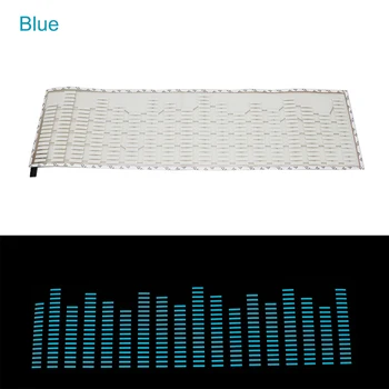 Niscarda Automobilių Mėlyna LED Muzikos Ritmą Blykstė Įjungta Garso Jutiklis Ekvalaizeris Galinio Stiklų Lipdukas Stilius Neoninė Lempa, Rinkinys