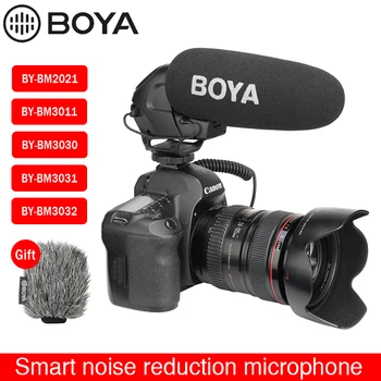 BOYA BY-3030/3031 Radijo Mikrofonas Super Cardioid Kondensatoriaus Shotgun Microphone Interviu Capacitive Vaizdo Mic VEIDRODINIŲ Fotoaparatų