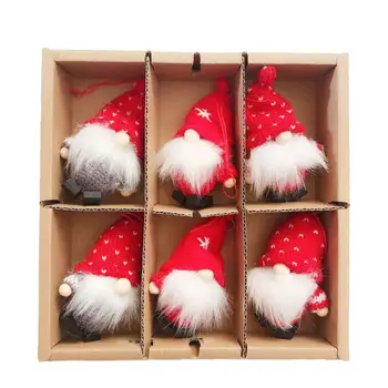 6Pack Kalėdų Gnome Pliušiniai Žaislai Kabantys Papuošalai Kalėdų Eglutė vaikučiams Dovanų Dropshipping