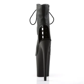 Matt black 20 cm etape batai, 8 colių modelis stiletto kulniukai, žuvies burną zip angos, naktinis klubas ašigalio šokių batai